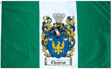 Chapius family crest coat of arms flag
