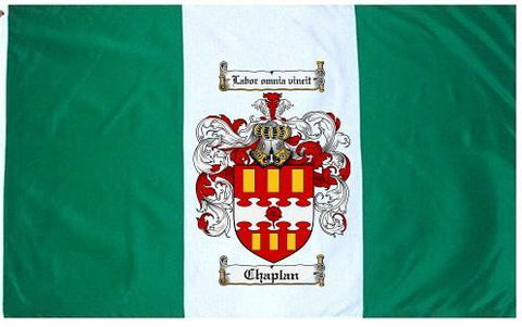 Chaplan family crest coat of arms flag
