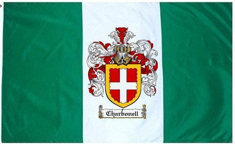 Charbonell family crest coat of arms flag
