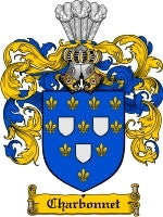 Charbonnet coat of arms family crest download