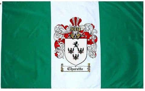 Charette family crest coat of arms flag