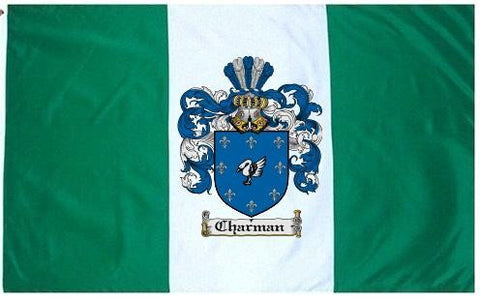 Charman family crest coat of arms flag