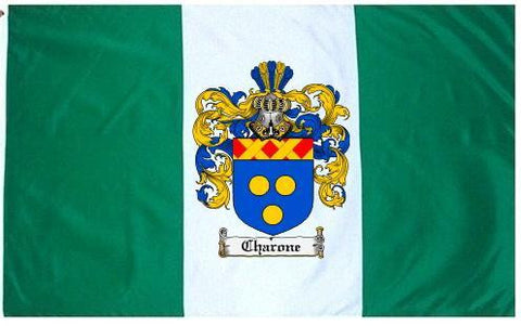 Charone family crest coat of arms flag