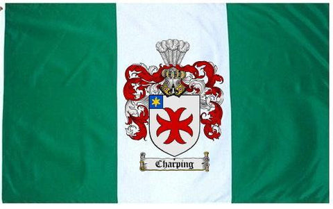 Charping family crest coat of arms flag