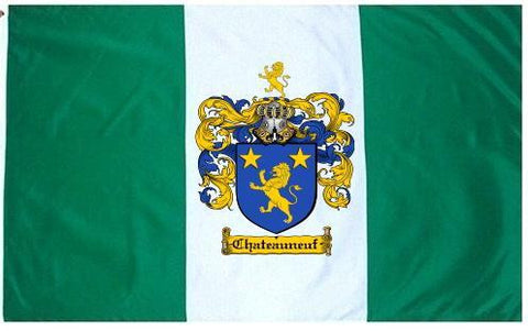 Chateauneuf family crest coat of arms flag