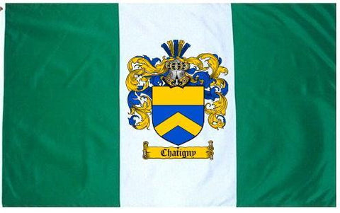 Chatigny family crest coat of arms flag