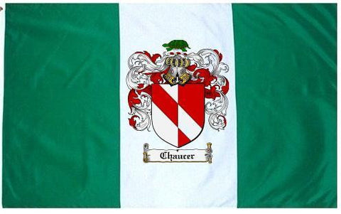 Chaucer family crest coat of arms flag