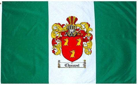 Chauvel family crest coat of arms flag