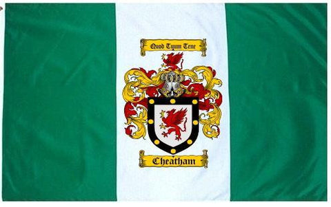Cheatham family crest coat of arms flag