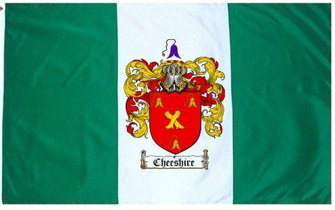 Cheeshire family crest coat of arms flag