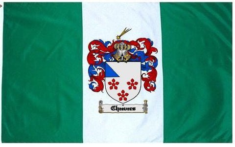 Cheevers family crest coat of arms flag
