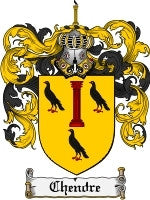 Chendre coat of arms family crest download
