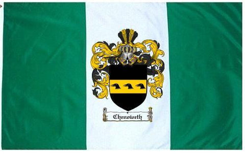 Chenoweth family crest coat of arms flag