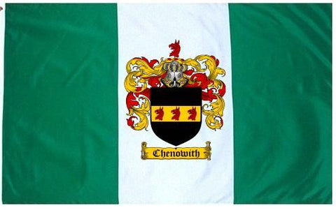 Chenowith family crest coat of arms flag