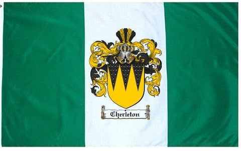 Cherleton family crest coat of arms flag