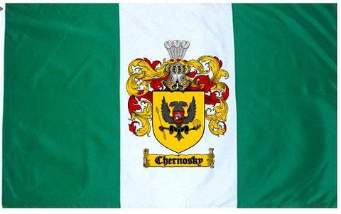 Chernosky family crest coat of arms flag