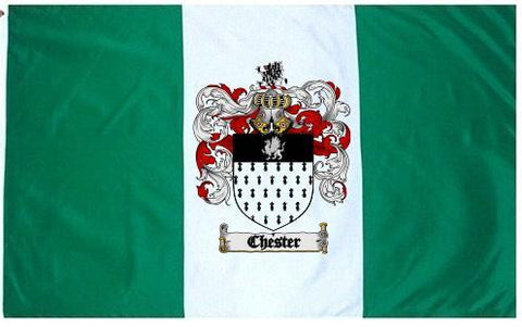 Chester family crest coat of arms flag