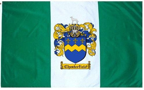 Chesterfield family crest coat of arms flag