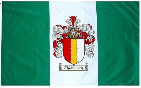 Chesworth family crest coat of arms flag