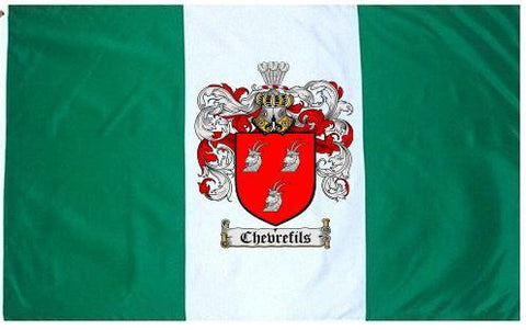 Chevrefils family crest coat of arms flag