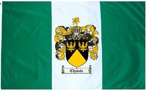 Chewte family crest coat of arms flag