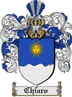 Chiaro coat of arms family crest download