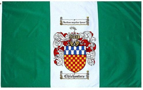 Chichestere family crest coat of arms flag