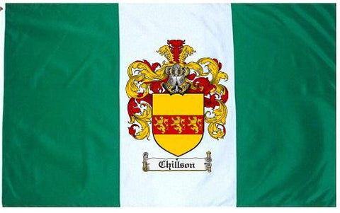 Chillson family crest coat of arms flag