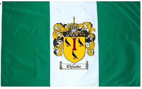 Chinder family crest coat of arms flag