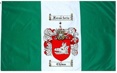 Chism family crest coat of arms flag