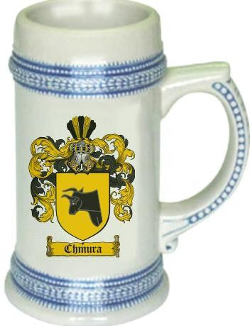 Chmura family crest stein coat of arms tankard mug