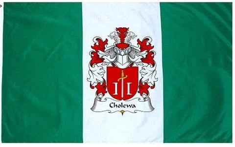Cholewa family crest coat of arms flag