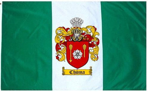 Choma family crest coat of arms flag