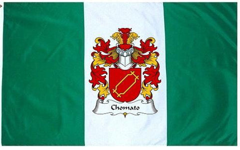Chomato family crest coat of arms flag