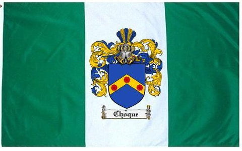 Choque family crest coat of arms flag