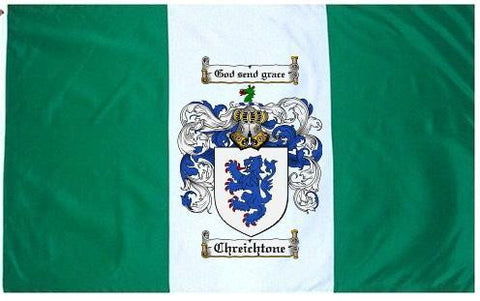 Chreichtone family crest coat of arms flag