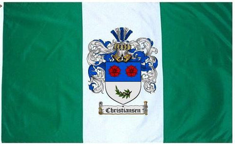 Christiansen family crest coat of arms flag