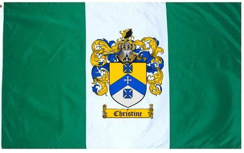Christine family crest coat of arms flag