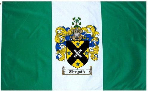 Chrystie family crest coat of arms flag