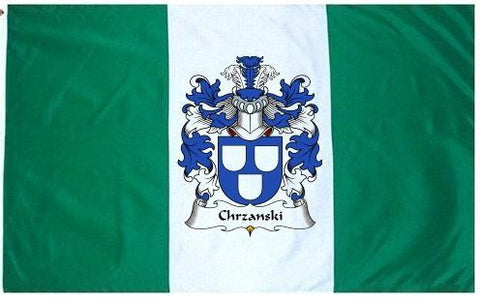 Chrzanski family crest coat of arms flag