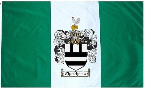 Churchman family crest coat of arms flag