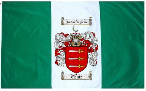 Chute family crest coat of arms flag