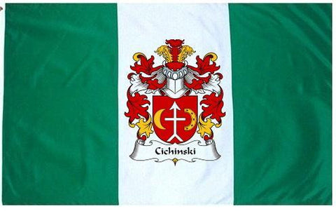 Cichinski family crest coat of arms flag