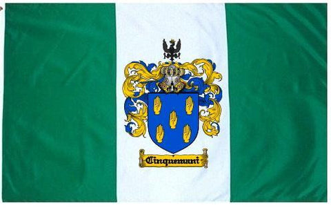 Cinquemani family crest coat of arms flag