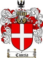 Cioccia coat of arms family crest download