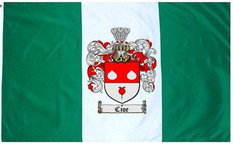 Cioe family crest coat of arms flag