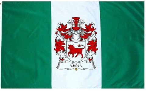 Ciolek family crest coat of arms flag