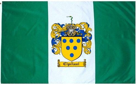 Cipriani family crest coat of arms flag