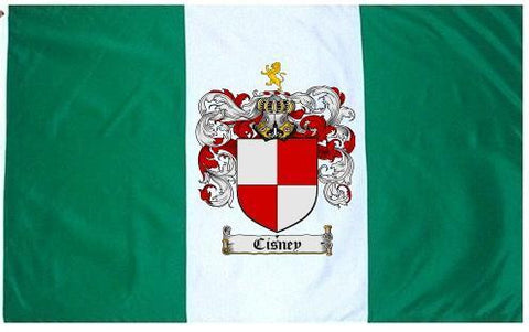 Cisney family crest coat of arms flag