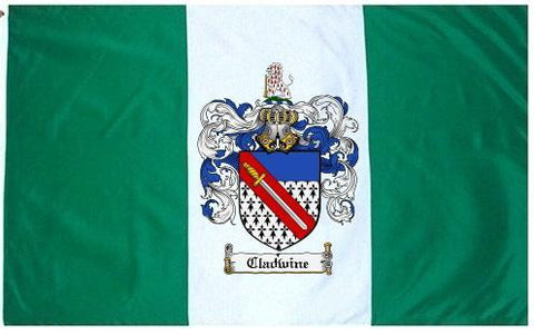 Cladwine family crest coat of arms flag